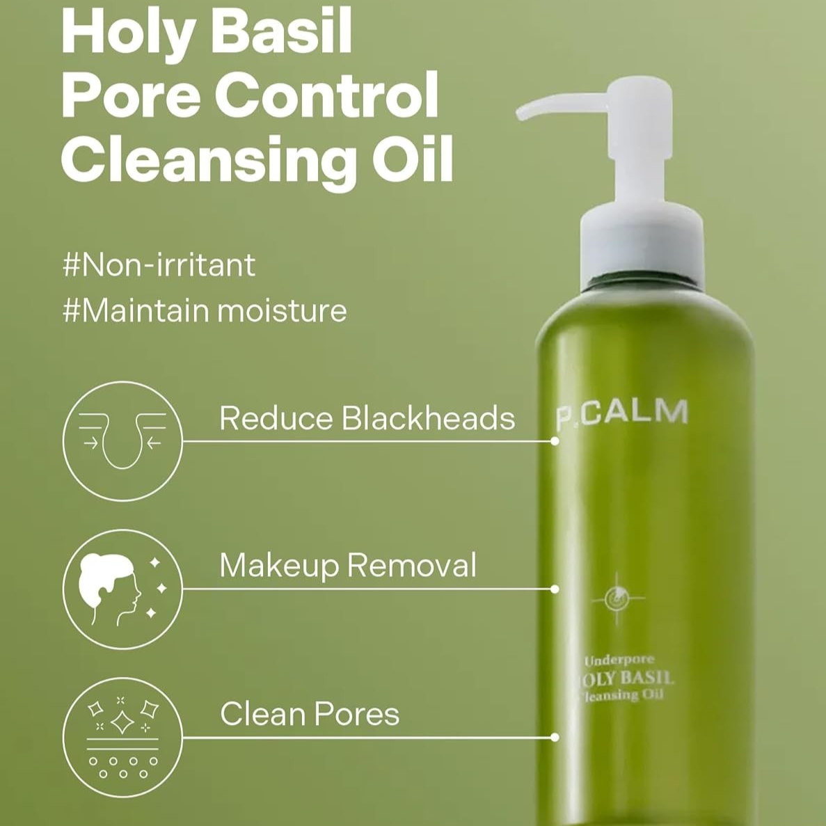 P.CALM UnderPore Holy Basil Cleansing Oil 190ml