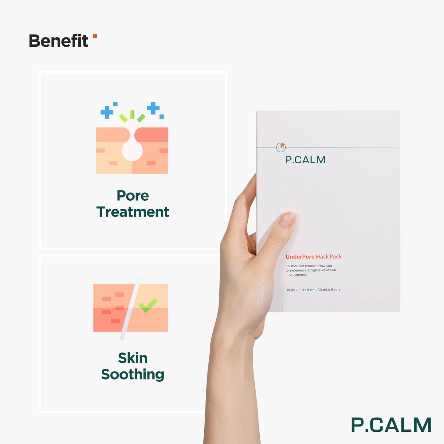 P.CALM UnderPore Mask Pack 10pcs