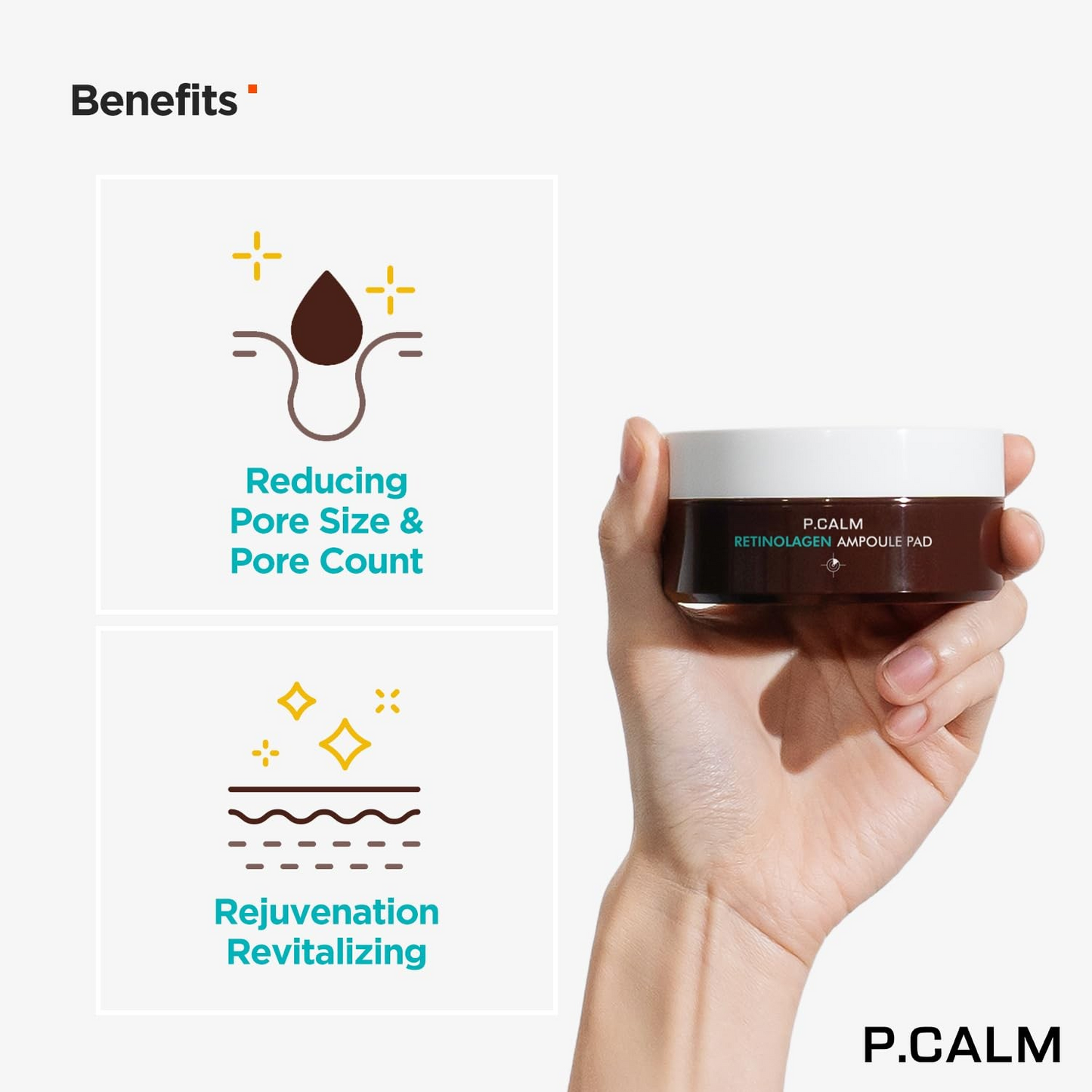 P.CALM Retinolagen Ampoule Pad 60pcs