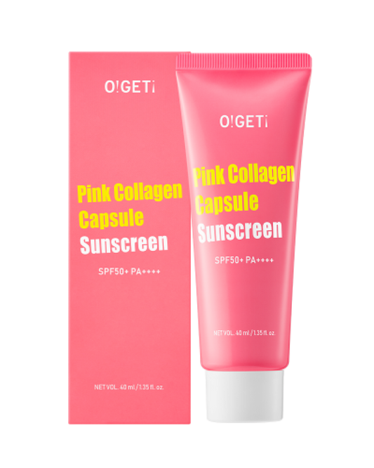 O!GETi Pink Collagen Capsule Sunscreen SPF50+ PA++++ 40ml